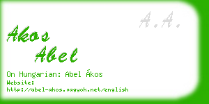 akos abel business card