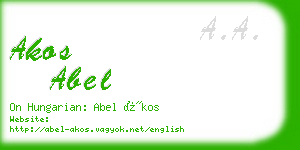 akos abel business card